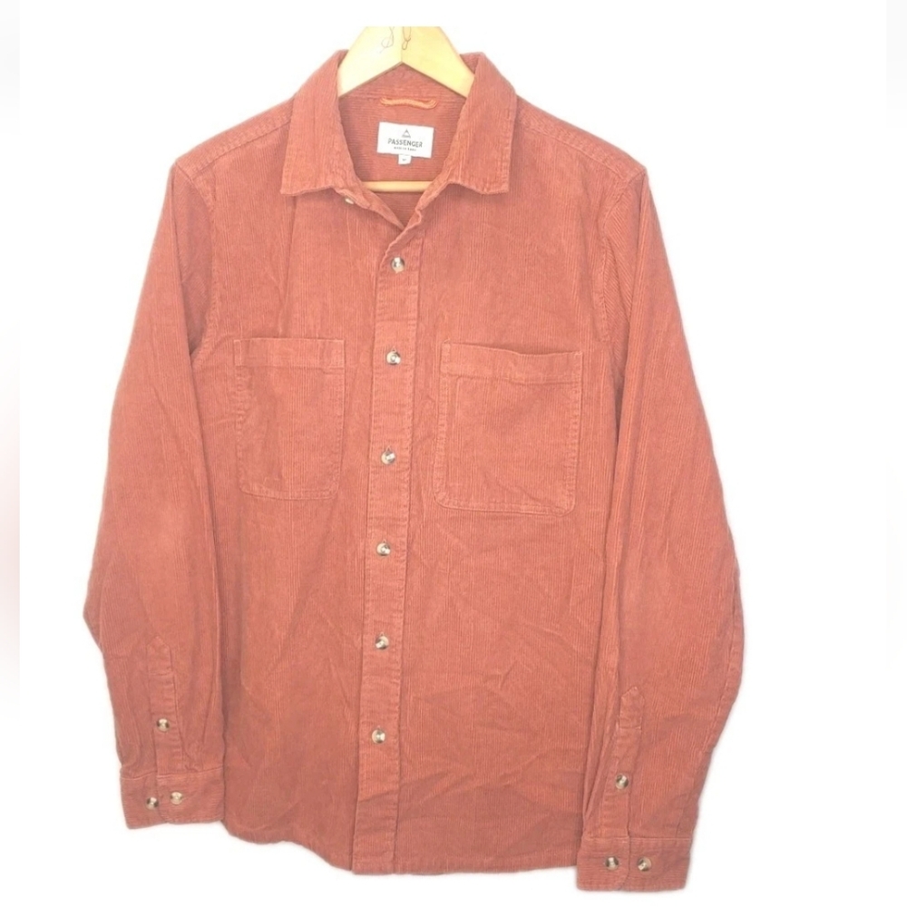 Passenger Made To Roam Backcountry Corduroy Shirt Jacket Med Carmel Shacket